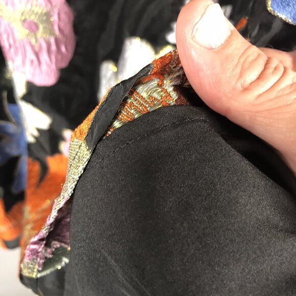 Jessakae Dress Womens Small Floral Jacquard Metallic Modern 3D Artsy NEW - Picture 8 of 16